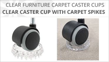 CLEAR FURNITURE CARPET CASTER CUP